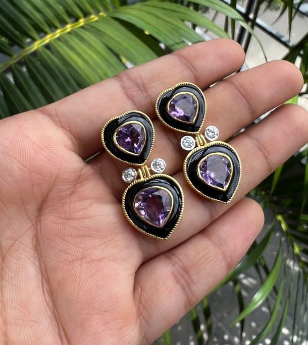 925 Silver Zoie Amethyst Earring - Amrrutam