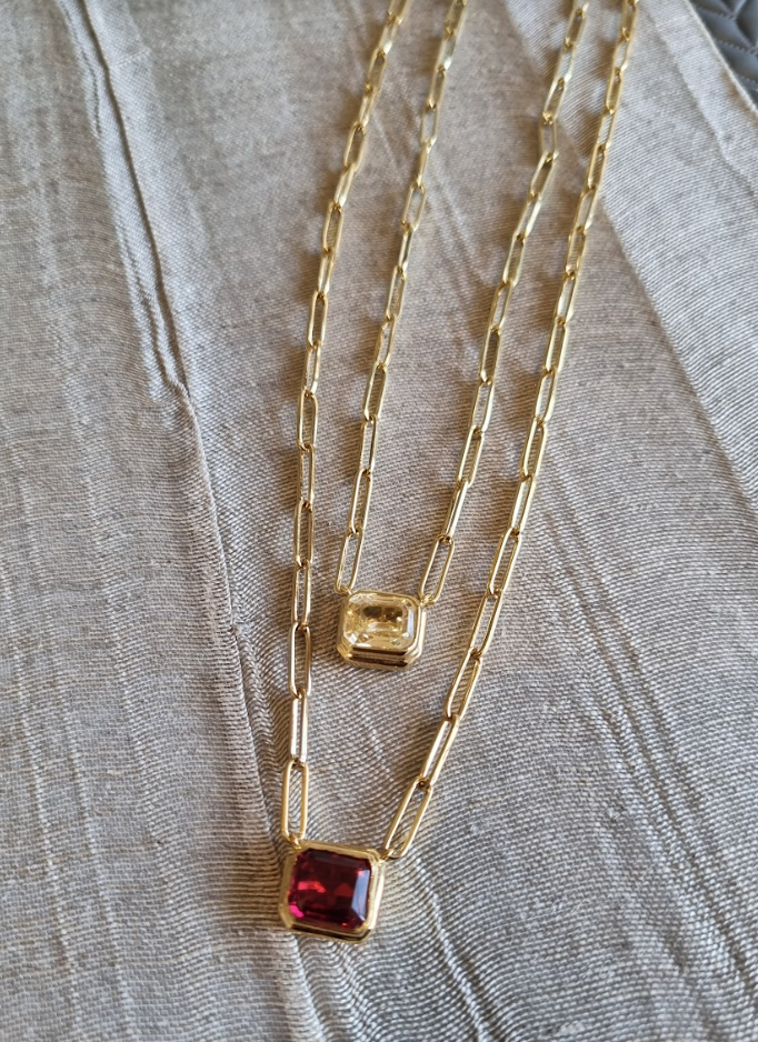 925 Silver Paperclip Chain Pendant Necklace - Amrrutam