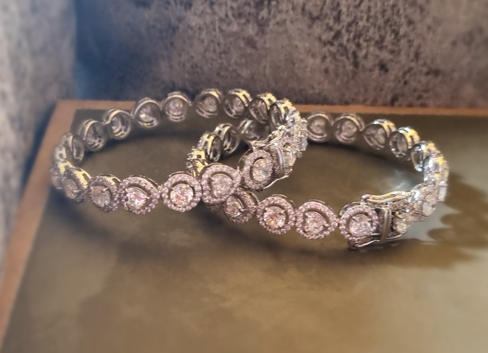 925 Silver Swarovski Harris Bracelet - Amrrutam