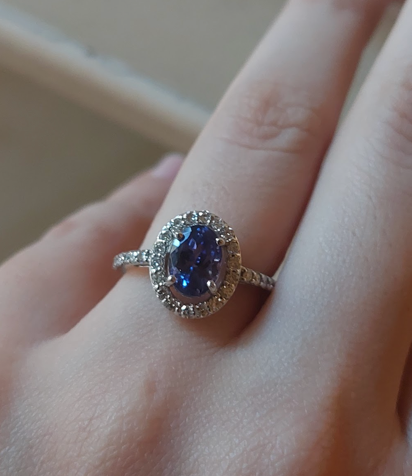 14K Gold Tanzanite Diamond Ring - Amrrutam