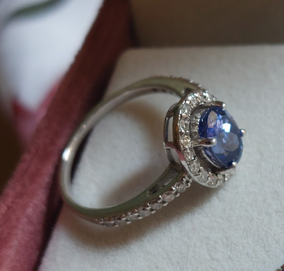 14K Gold Tanzanite Diamond Ring - Amrrutam
