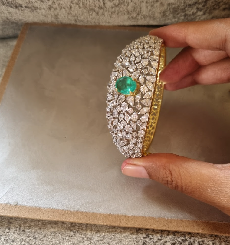 925 Silver Changeable Colorstone CZ Bracelet - Amrrutam