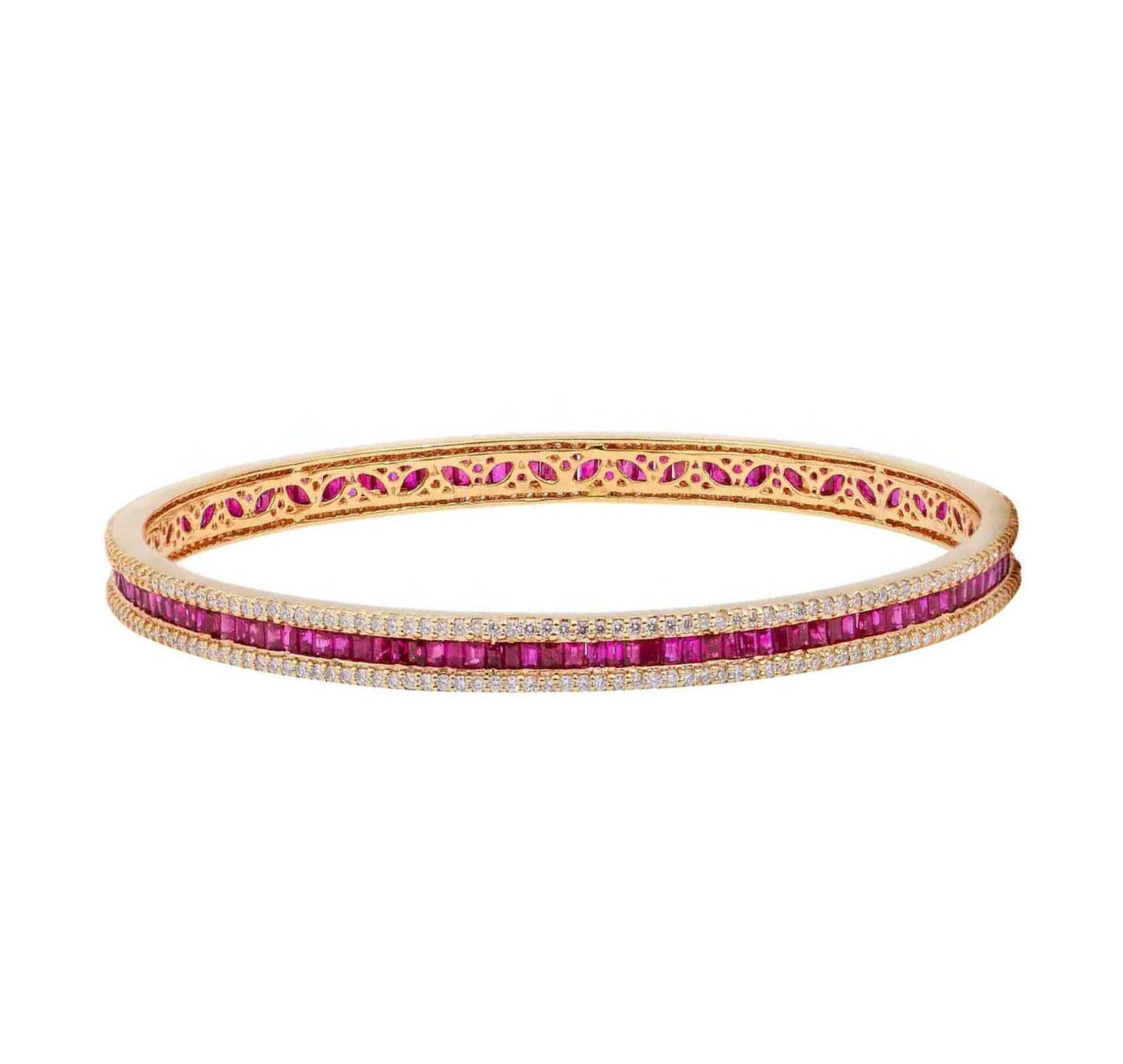 925 Silver Ruby Princess Bangle - Amrrutam