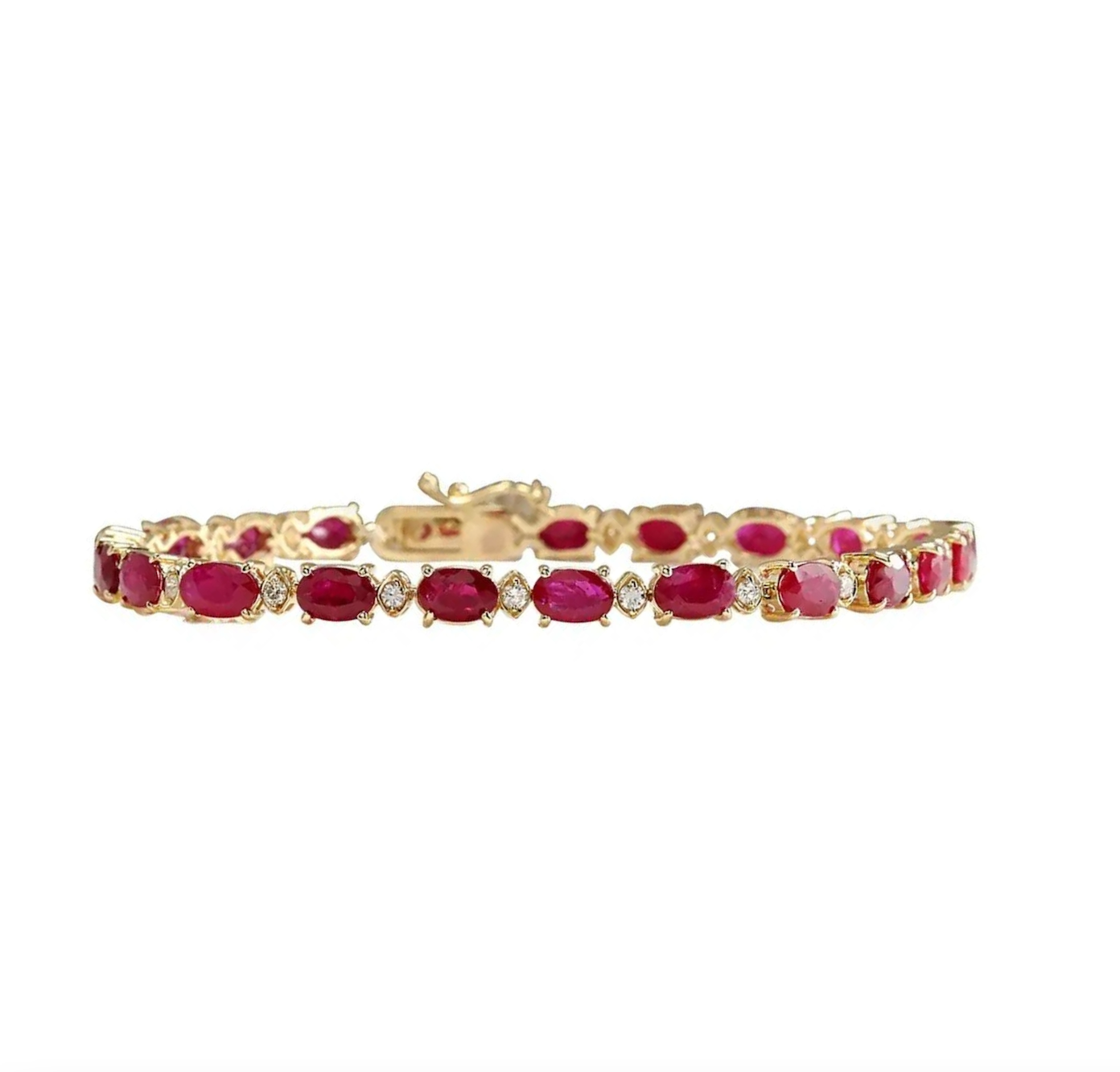 925 Silver Ruby Opium Bracelet - Amrrutam