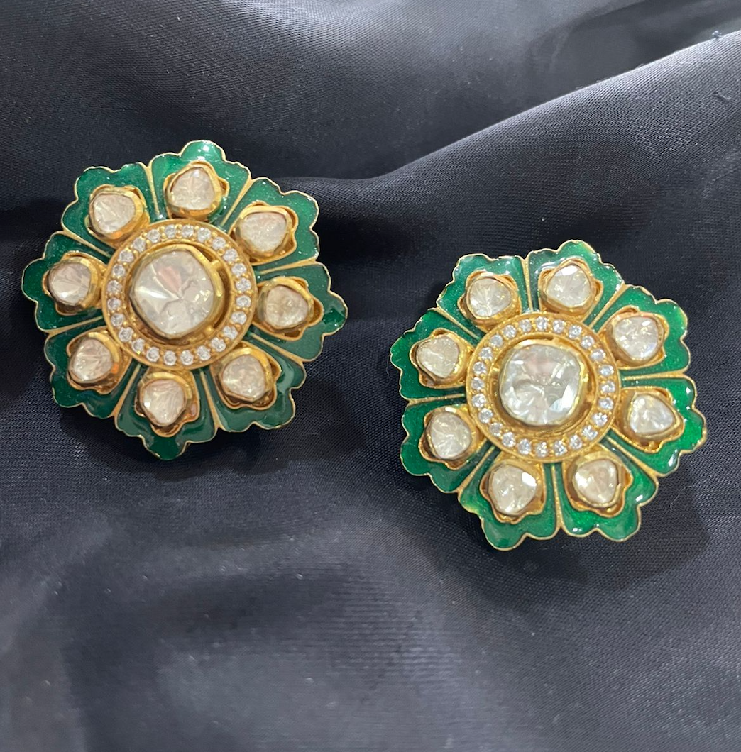 925 Silver Gulnaar Stud Earring - Amrrutam