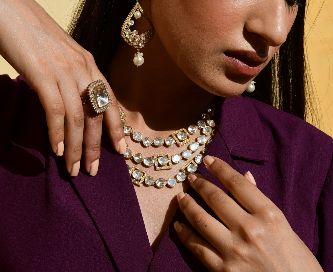 925 Silver Moissanite Necklace - Amrrutam