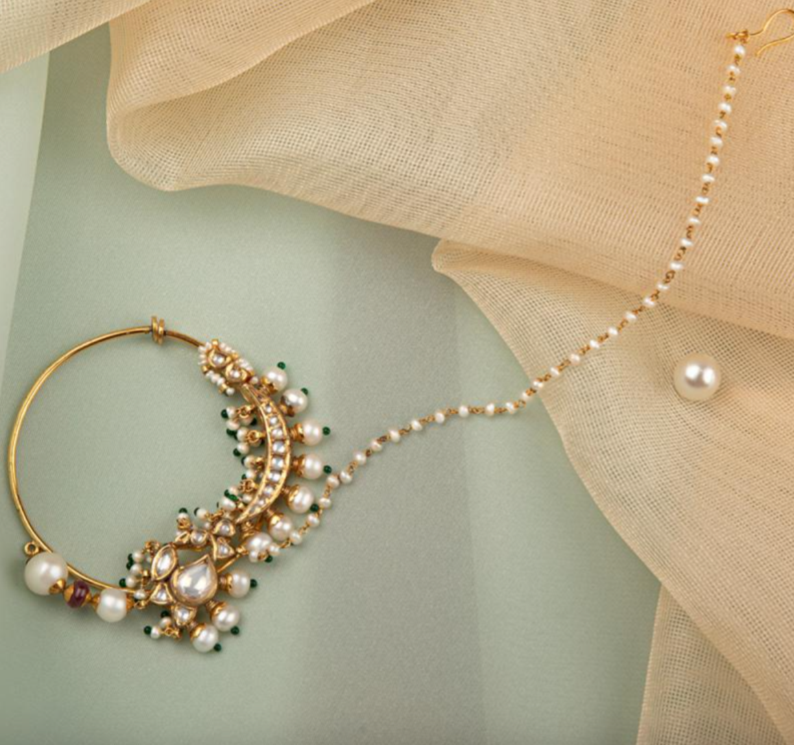 925 Silver Miraaya Bridal Nath - Amrrutam