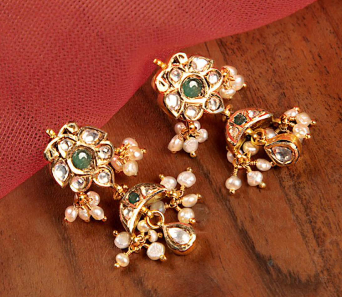 925 Silver Varsa Surya Chandra Necklace Set - Amrrutam