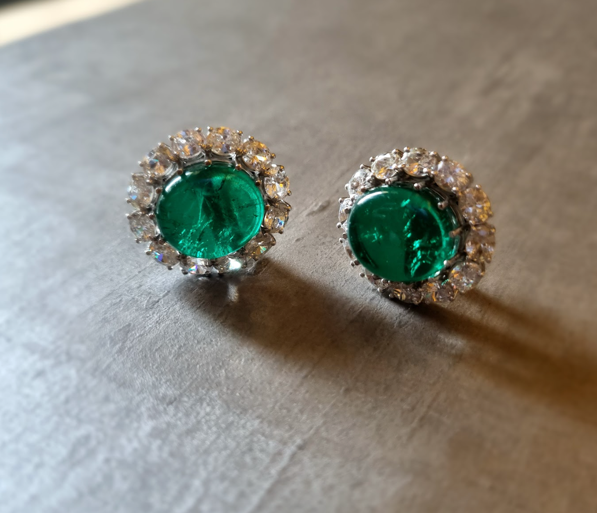 925 Silver Marie CZ Stud Earring - Amrrutam Jewellery