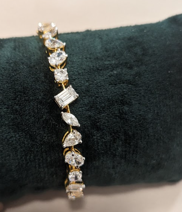 925 Silver Sylvia Swarovski Bracelet - Amrrutam Jewellery