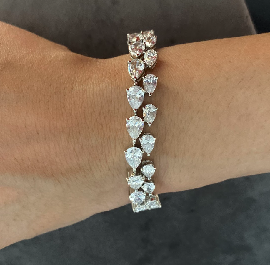 925 Silver Swarovski Princess Bracelet - Amrrutam Jewellery