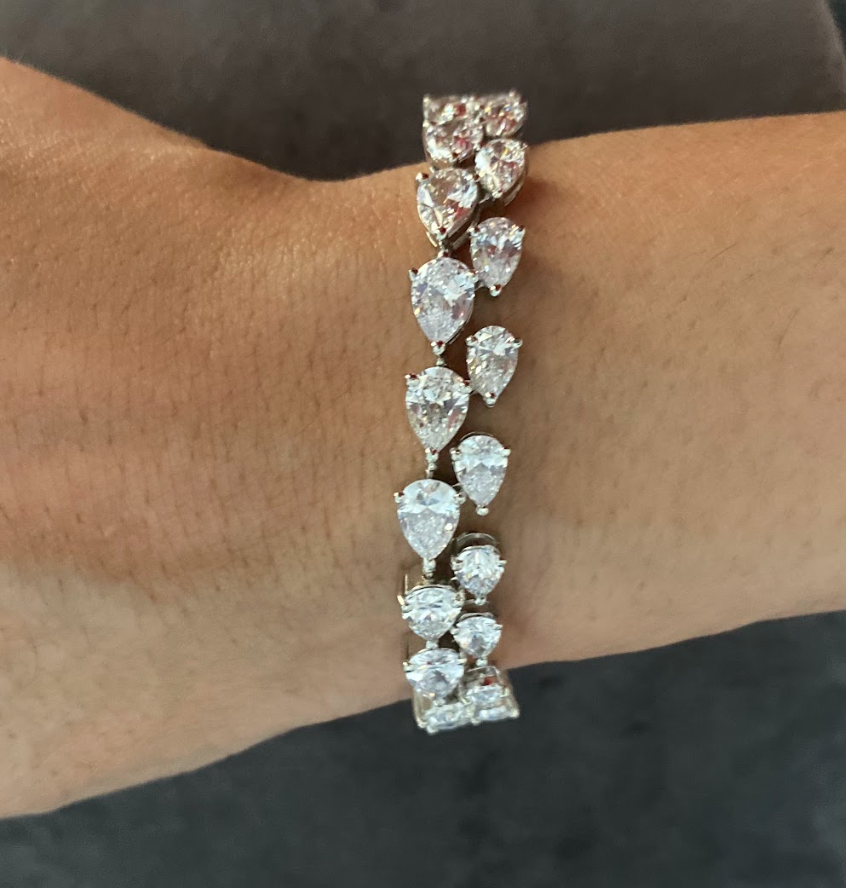 925 Silver Swarovski Princess Bracelet - Amrrutam Jewellery