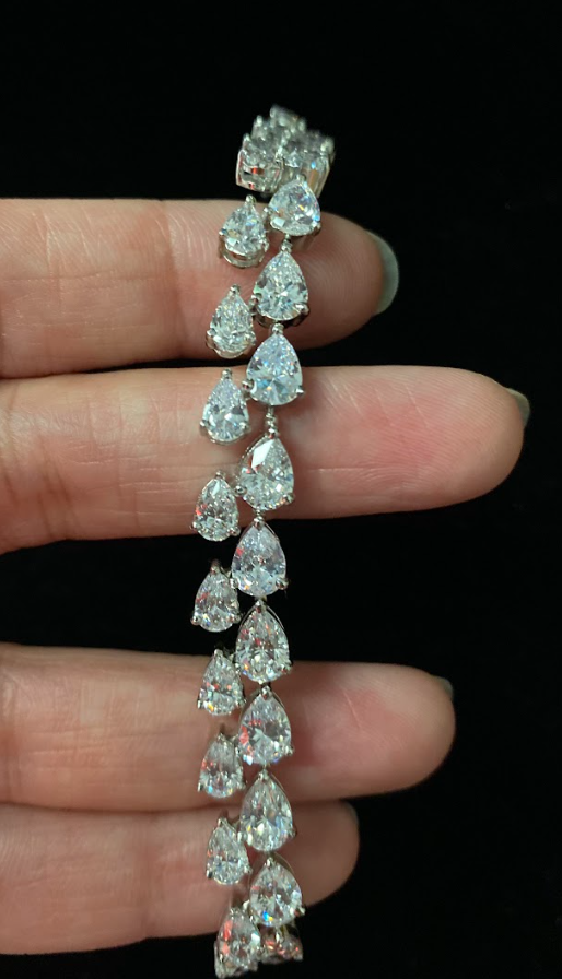 925 Silver Swarovski Princess Bracelet - Amrrutam Jewellery