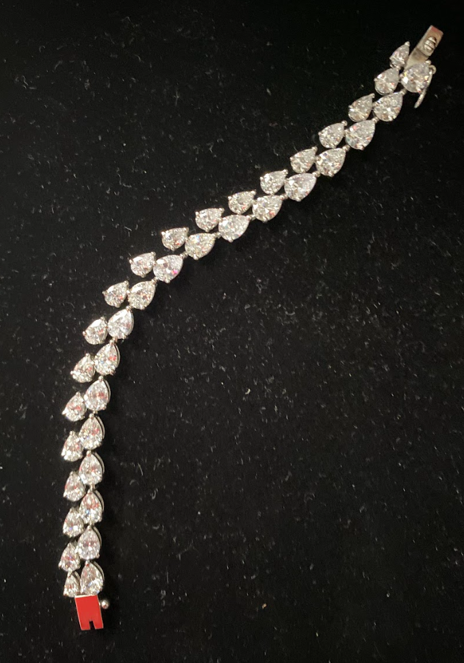 925 Silver Swarovski Princess Bracelet - Amrrutam Jewellery