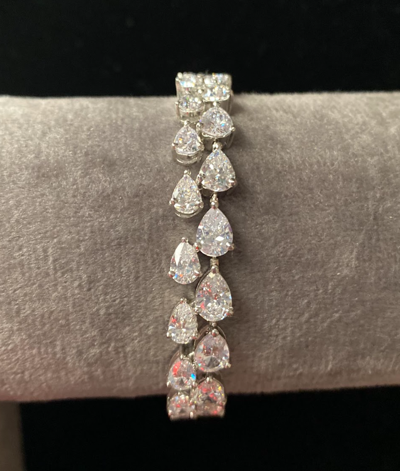 925 Silver Swarovski Princess Bracelet - Amrrutam Jewellery