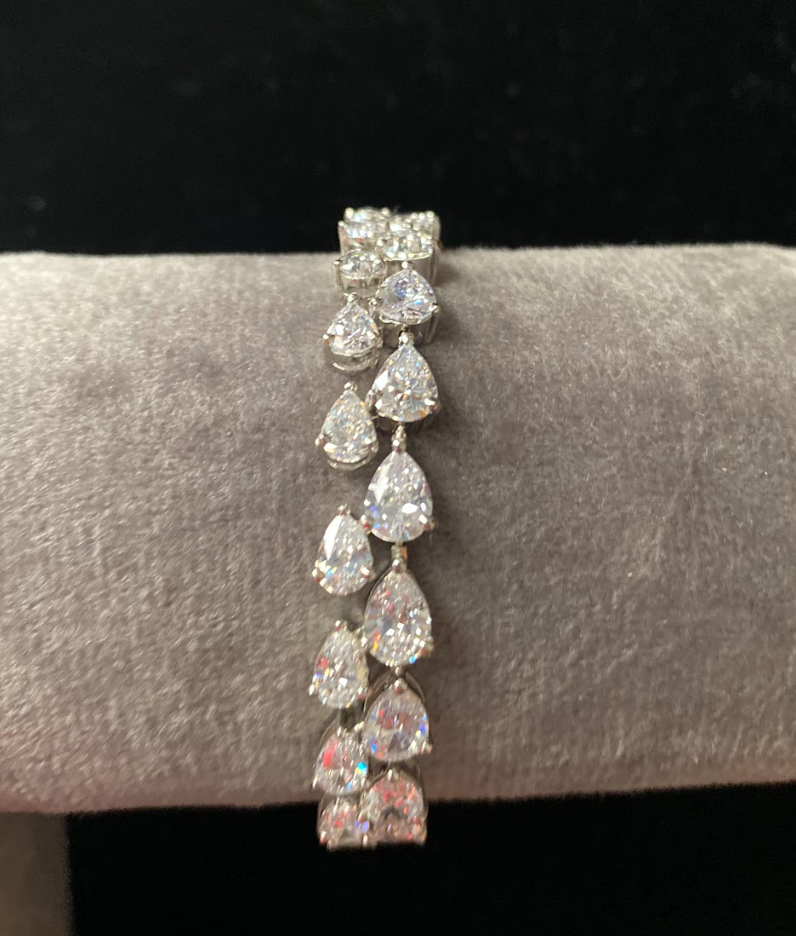 925 Silver Swarovski Princess Bracelet - Amrrutam Jewellery