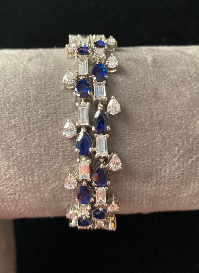 925 Silver Swarovski Sinnatra Bracelet - Amrrutam Jewellery