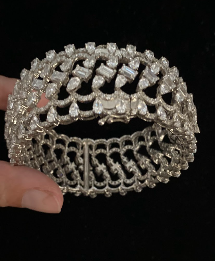 925 Silver Swarovski Suzanna Bangle - Amrrutam Jewellery
