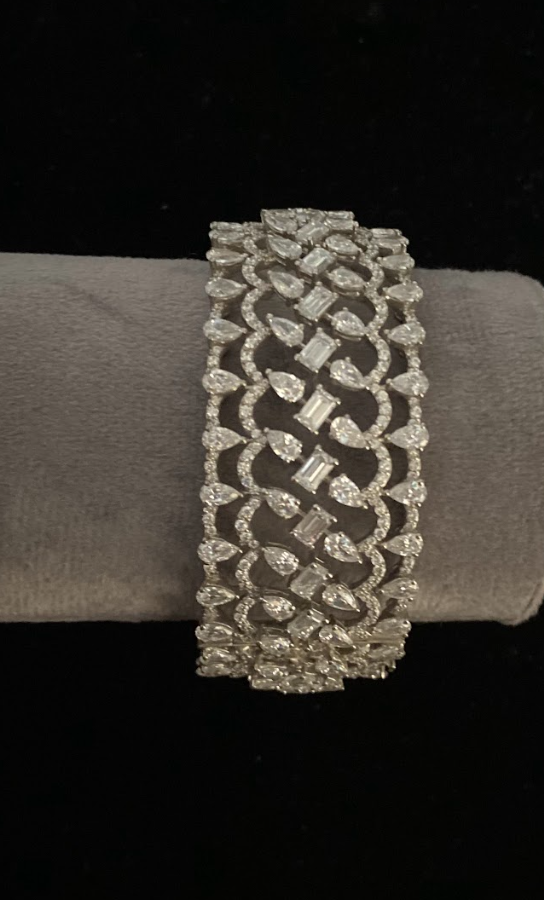 925 Silver Swarovski Suzanna Bangle - Amrrutam Jewellery