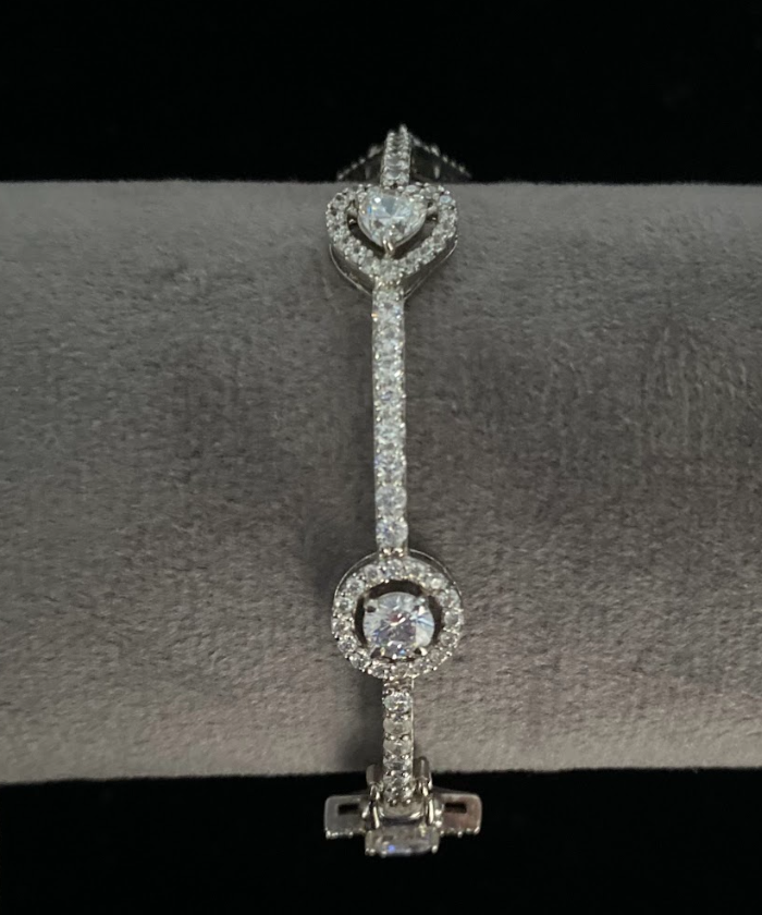 925 Silver Swarovski Veronica Bangle - Amrrutam Jewellery