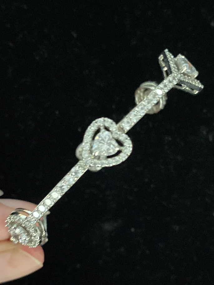 925 Silver Swarovski Veronica Bangle - Amrrutam Jewellery