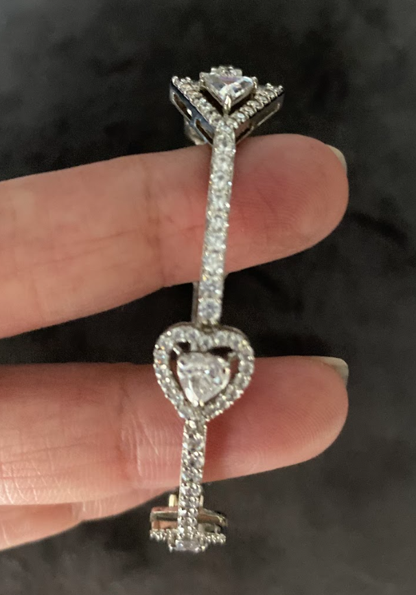 925 Silver Swarovski Veronica Bangle - Amrrutam Jewellery