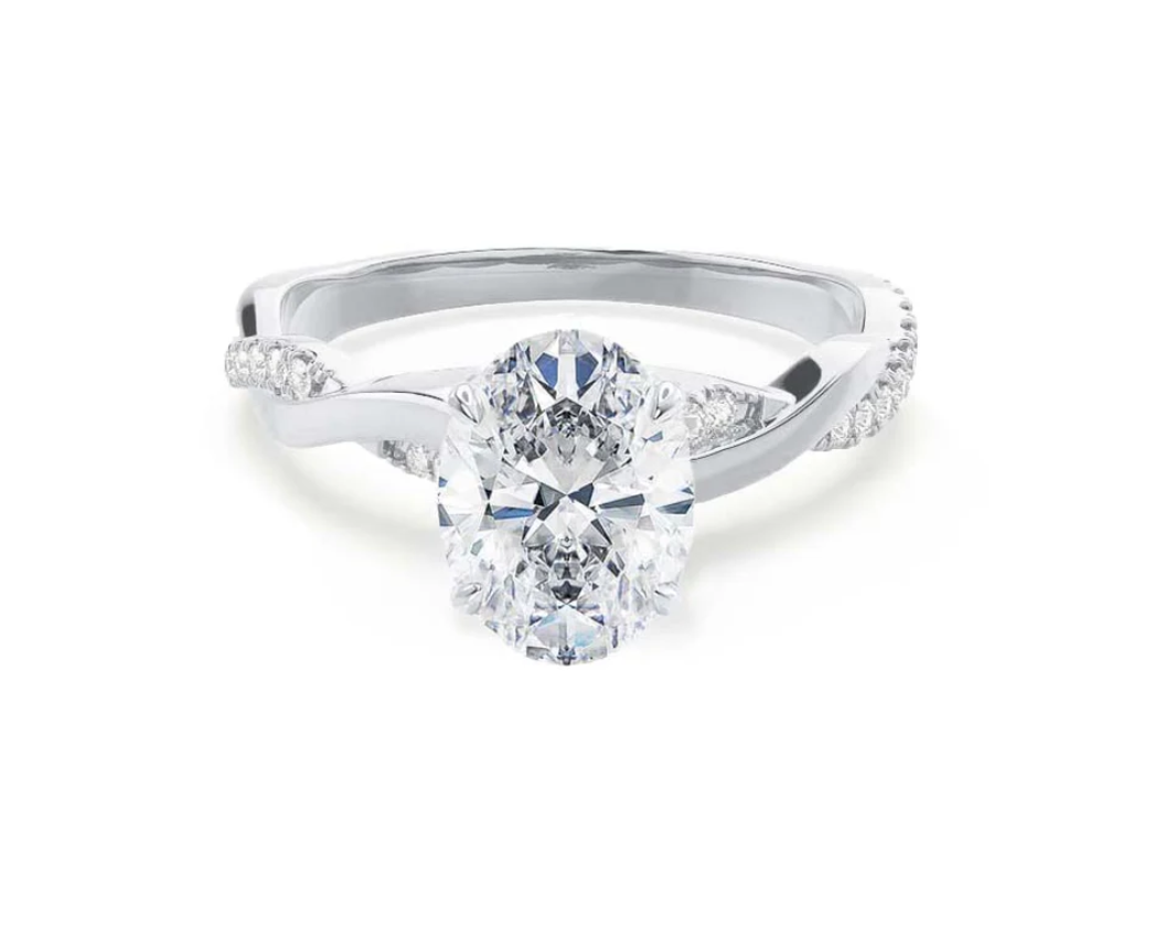 14K Gold 2 carat Samantha Lab Diamond Ring - Amrrutam Jewellery