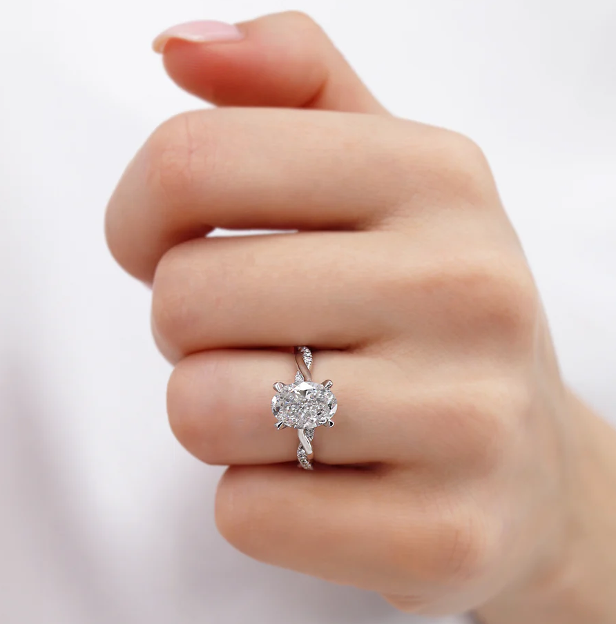 14K Gold 2 carat Samantha Lab Diamond Ring - Amrrutam Jewellery