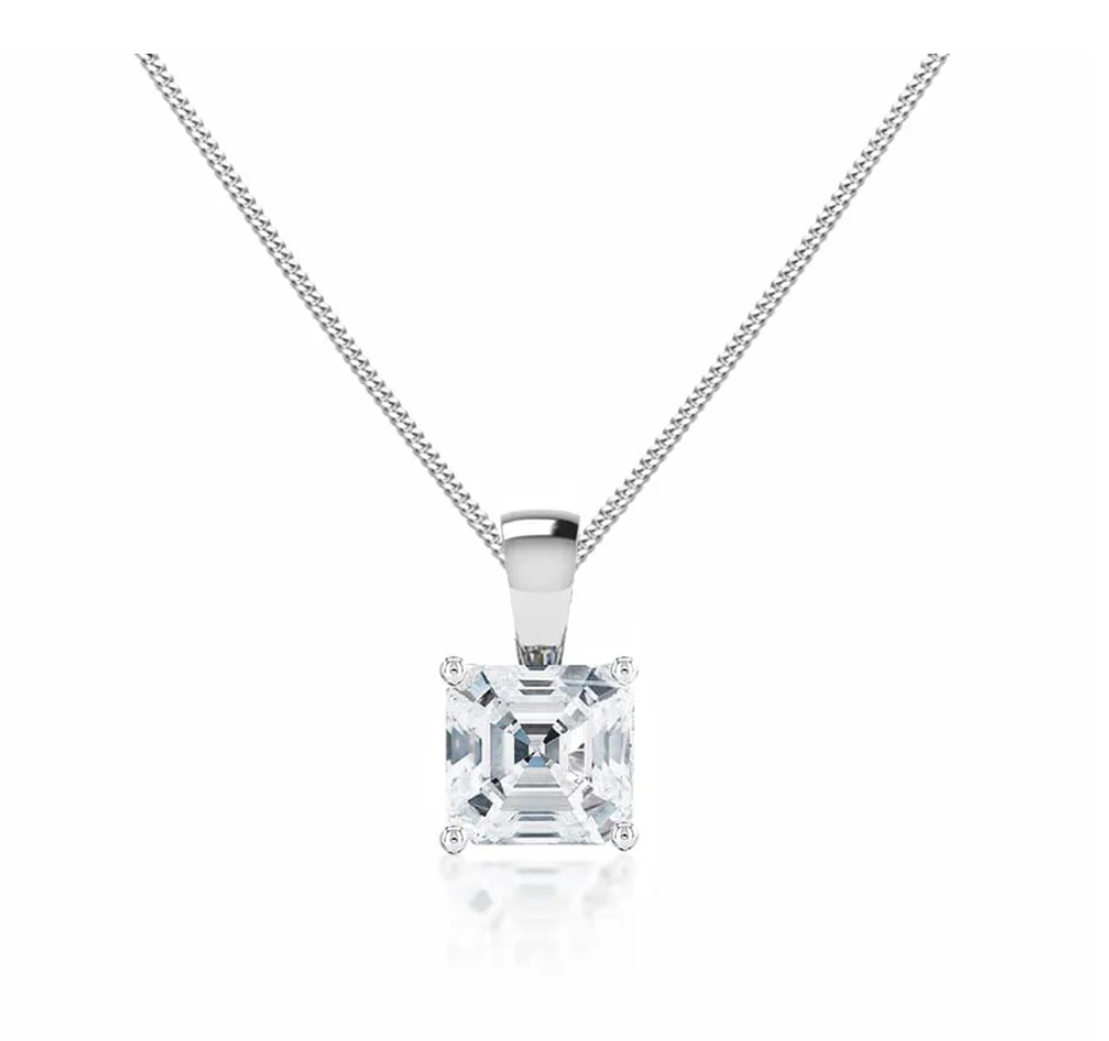 14K Gold Graffiti Lab Diamond Solitaire Pendant Necklace - Amrrutam Jewellery