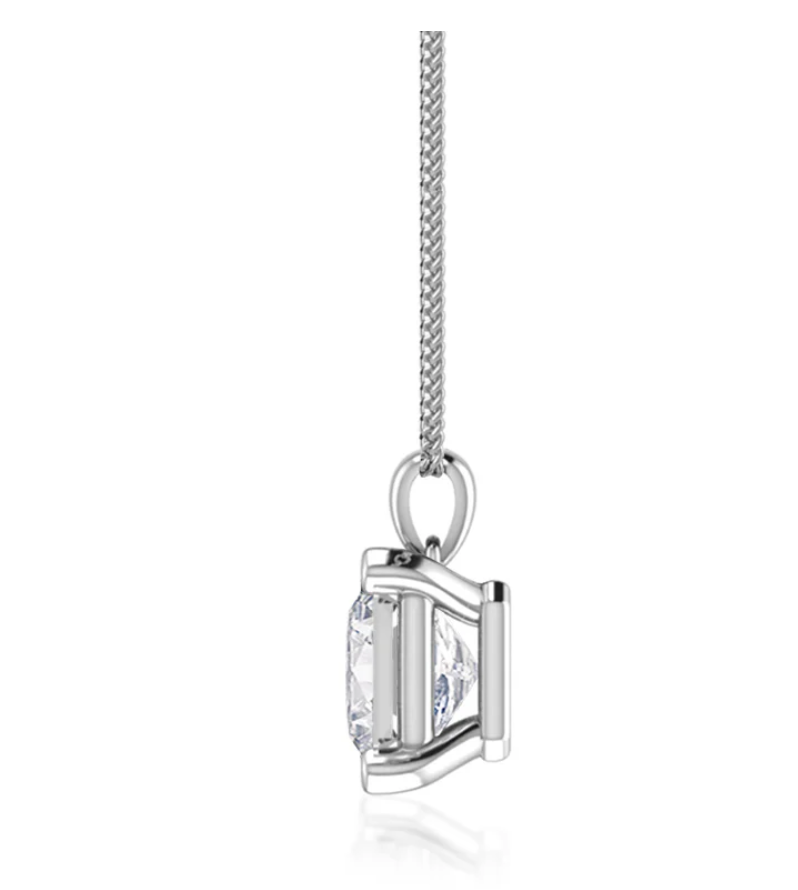 14K Gold Graffiti Lab Diamond Solitaire Pendant Necklace - Amrrutam Jewellery