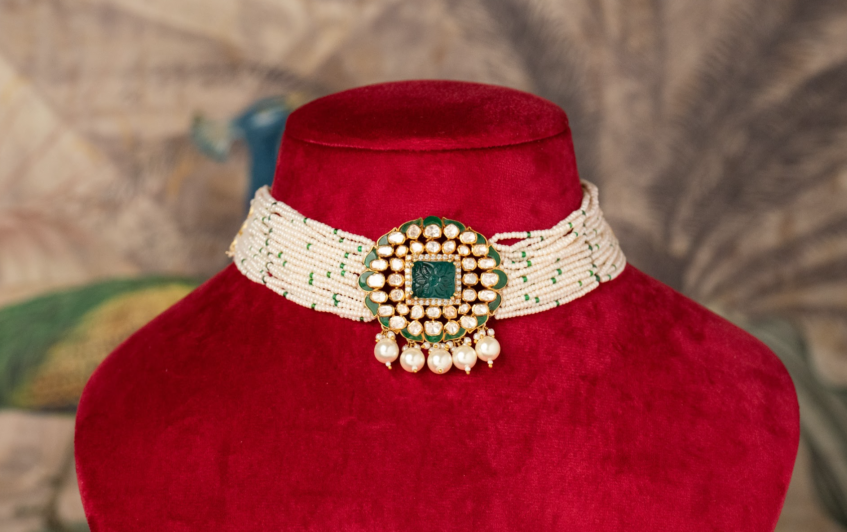 925 Silver Kairavi Polki Choker Necklace - Amrrutam Jewellery