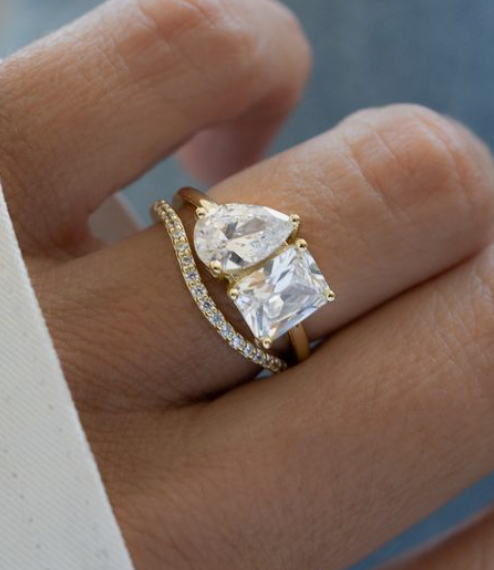 14K Gold Zoia Toi Et Moi Lab Diamond Ring - Amrrutam Jewellery