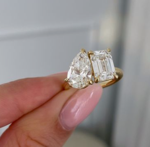 14K Gold Zoia Toi Et Moi Lab Diamond Ring - Amrrutam Jewellery