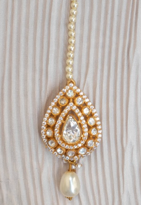 925 Silver Fallak Polki Maangtika - Amrrutam Jewellery
