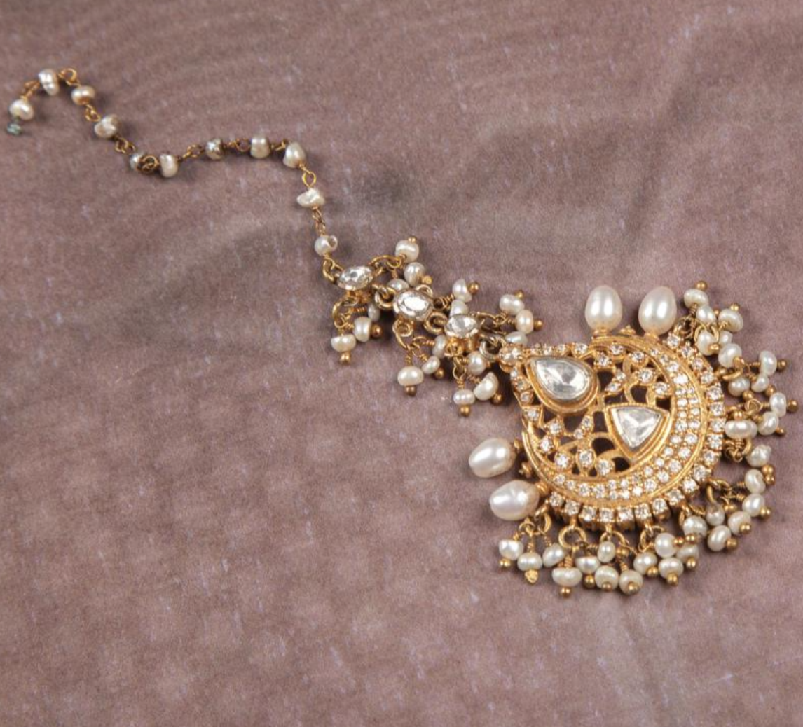 925 Silver Heeramandi Polki Maangtika - Amrrutam Jewellery