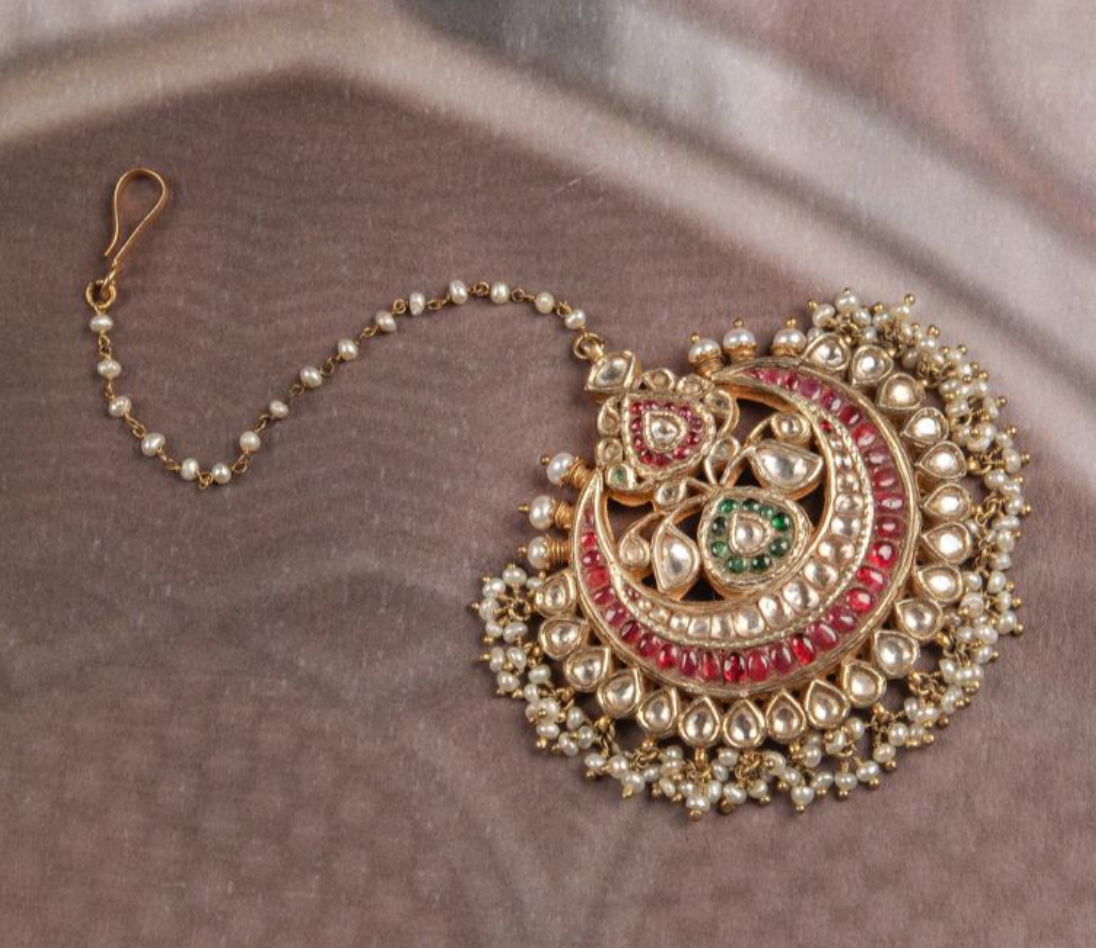 925 Silver Heeramandi Meera Polki Maangtika - Amrrutam Jewellery