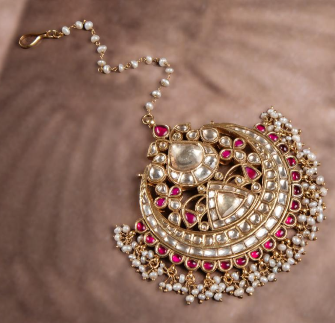 925 Silver Heeramandi Vidya Polki Maangtika - Amrrutam Jewellery