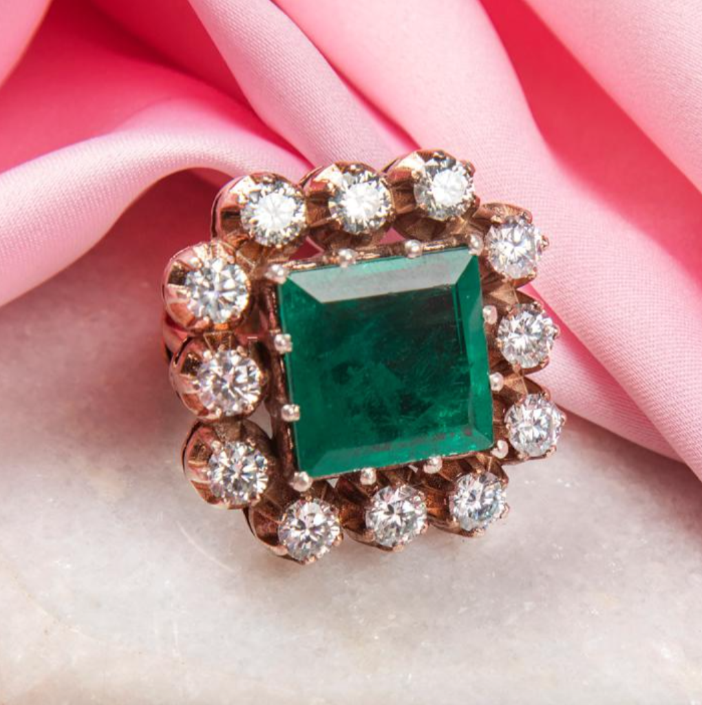 925 Silver Emerald CZ Ring - Amrrutam Jewellery