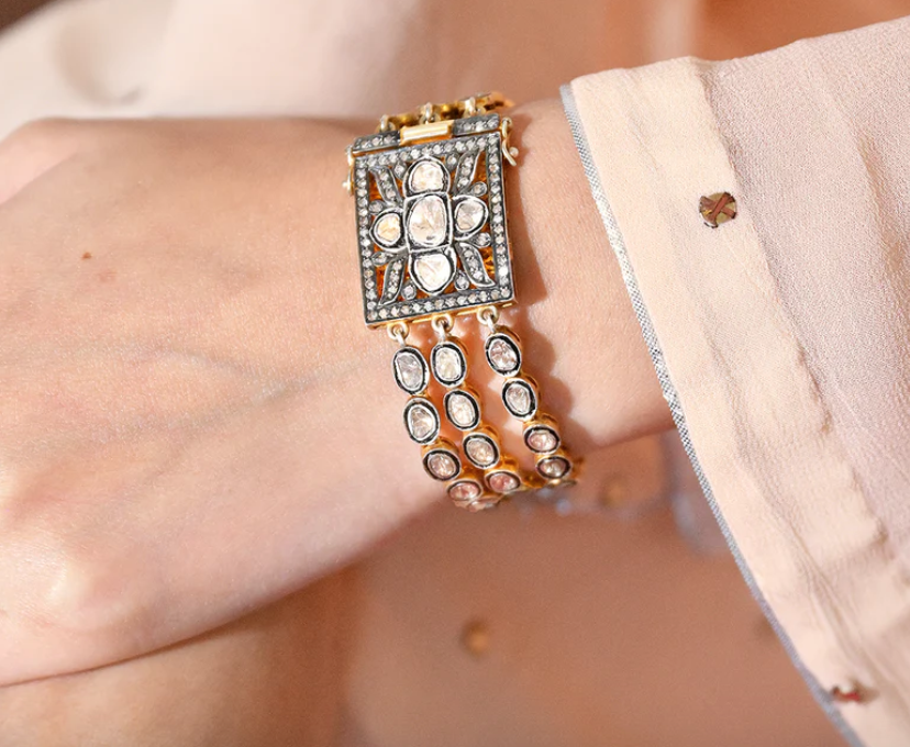 Uncut diamond bracelet cheap