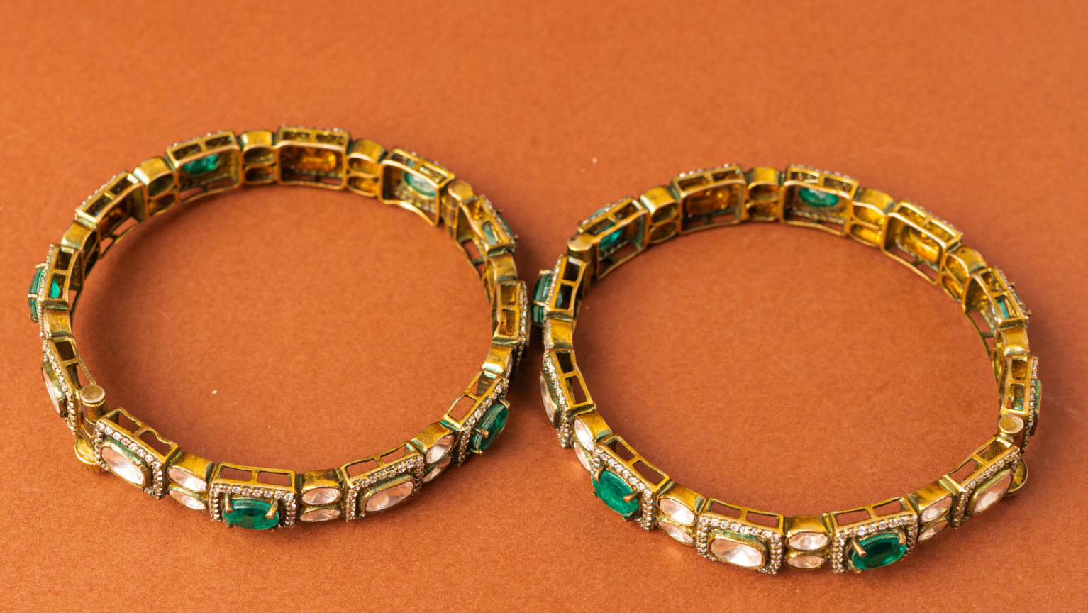 925 Silver Victorian Diksha Bangle Set - Amrrutam Jewellery