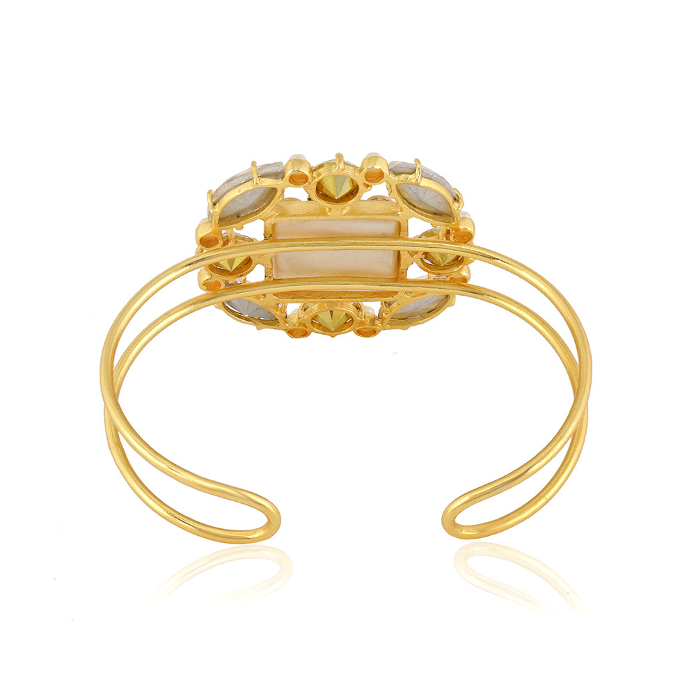 Suhaaya Modern Swarovski Cuff - Amrrutam