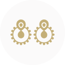 Amrrutam handcrafted 925 sterling silver earrings collection. Shop unique gold-plated moissanite polki, traditional, modern, and designer earrings for women. Perfect for wedding, festive, and daily wear with free shipping & 100% money-back guarantee.