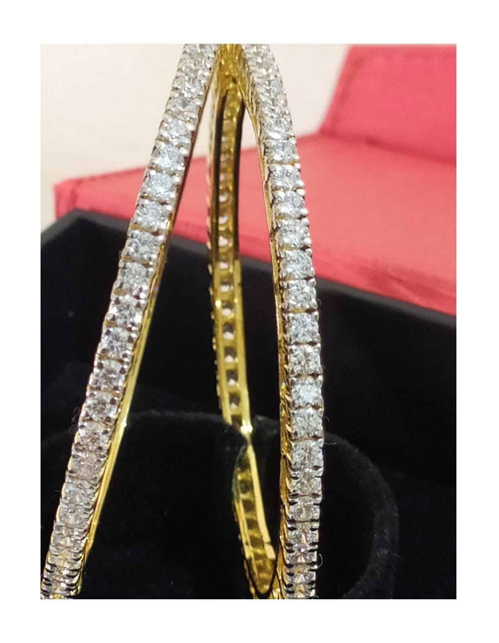 925 Silver Swarovski Bangle set - Amrrutam