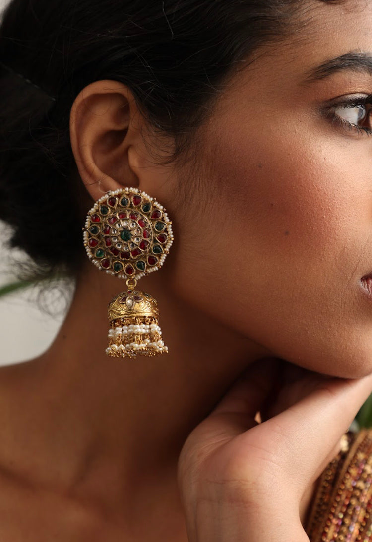 925 Silver Ranjha Jhumka Earring - Amrrutam 