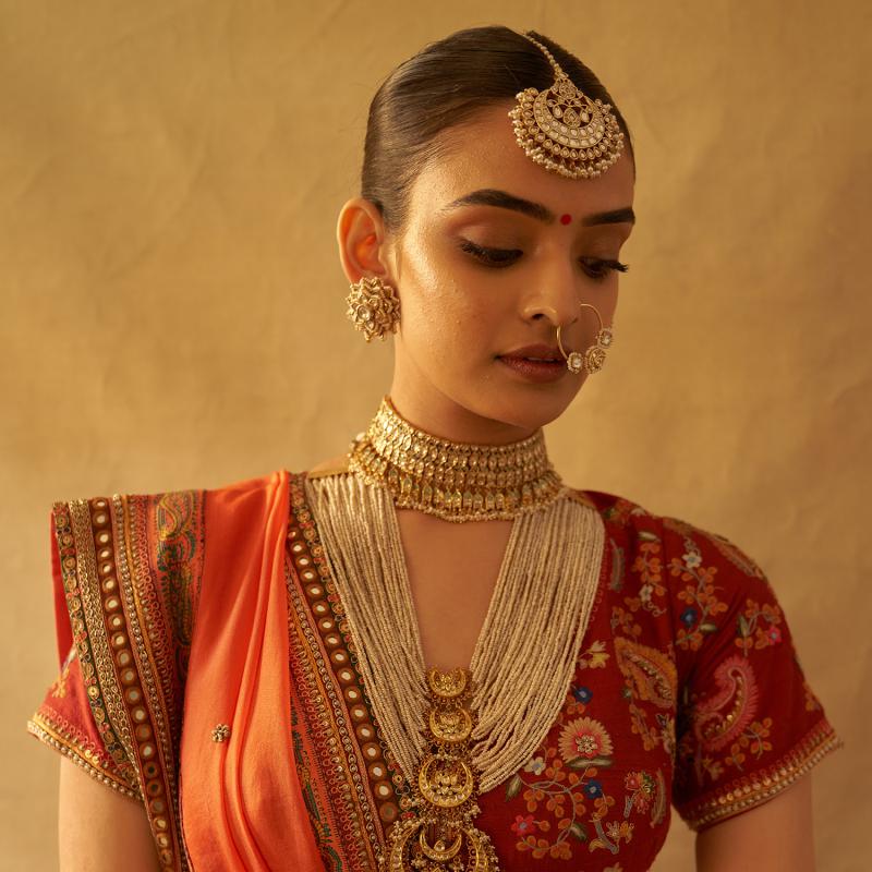 925 Silver Bavara Turquoise Rani Choker Necklace - Amrrutam 