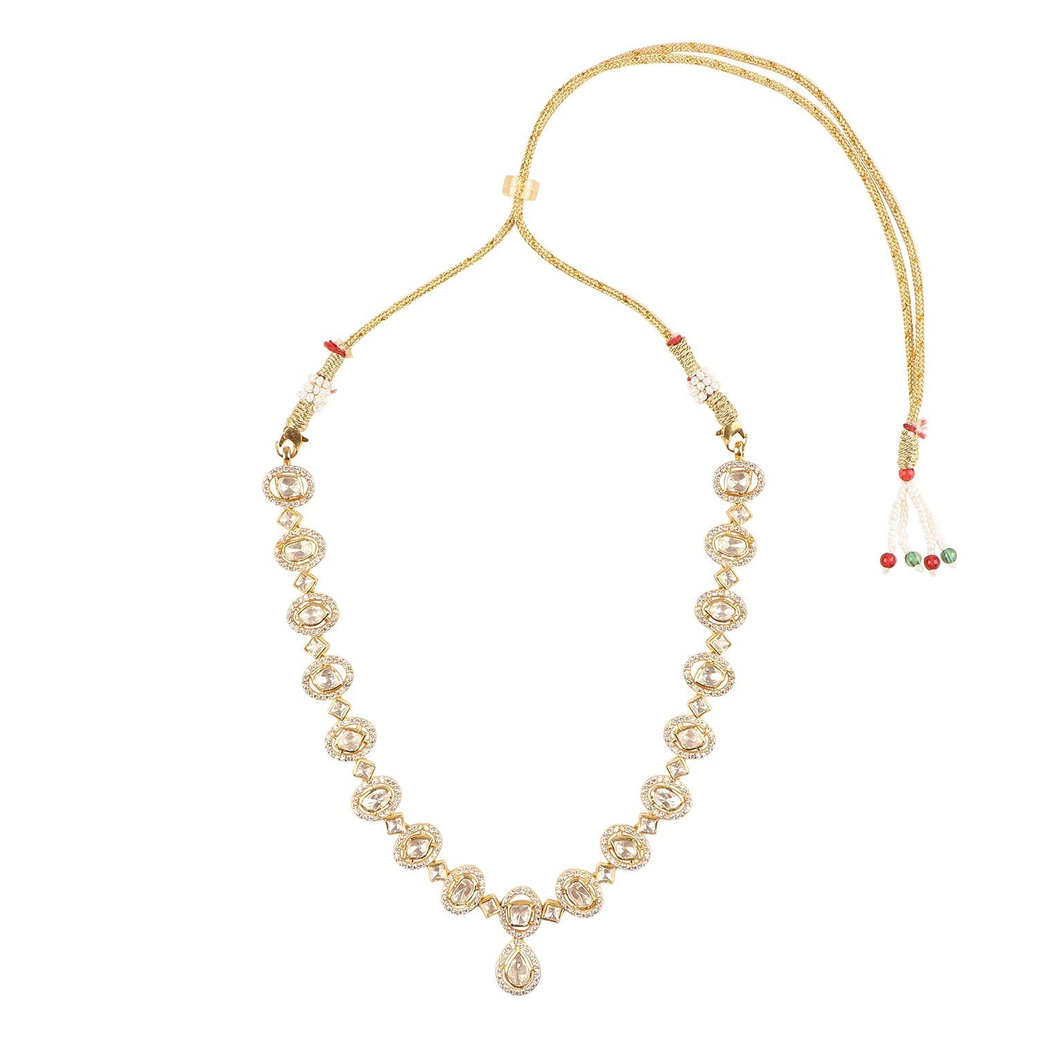 Moissanite Polki Necklace set - Amrrutam