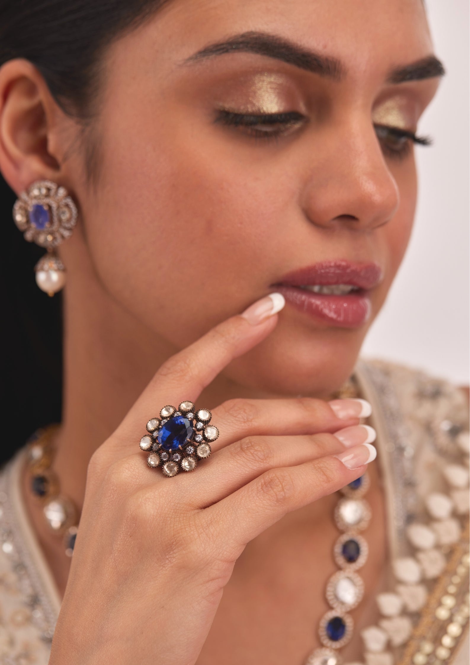 925 Silver Bagiya Sapphire Ring - Amrrutam