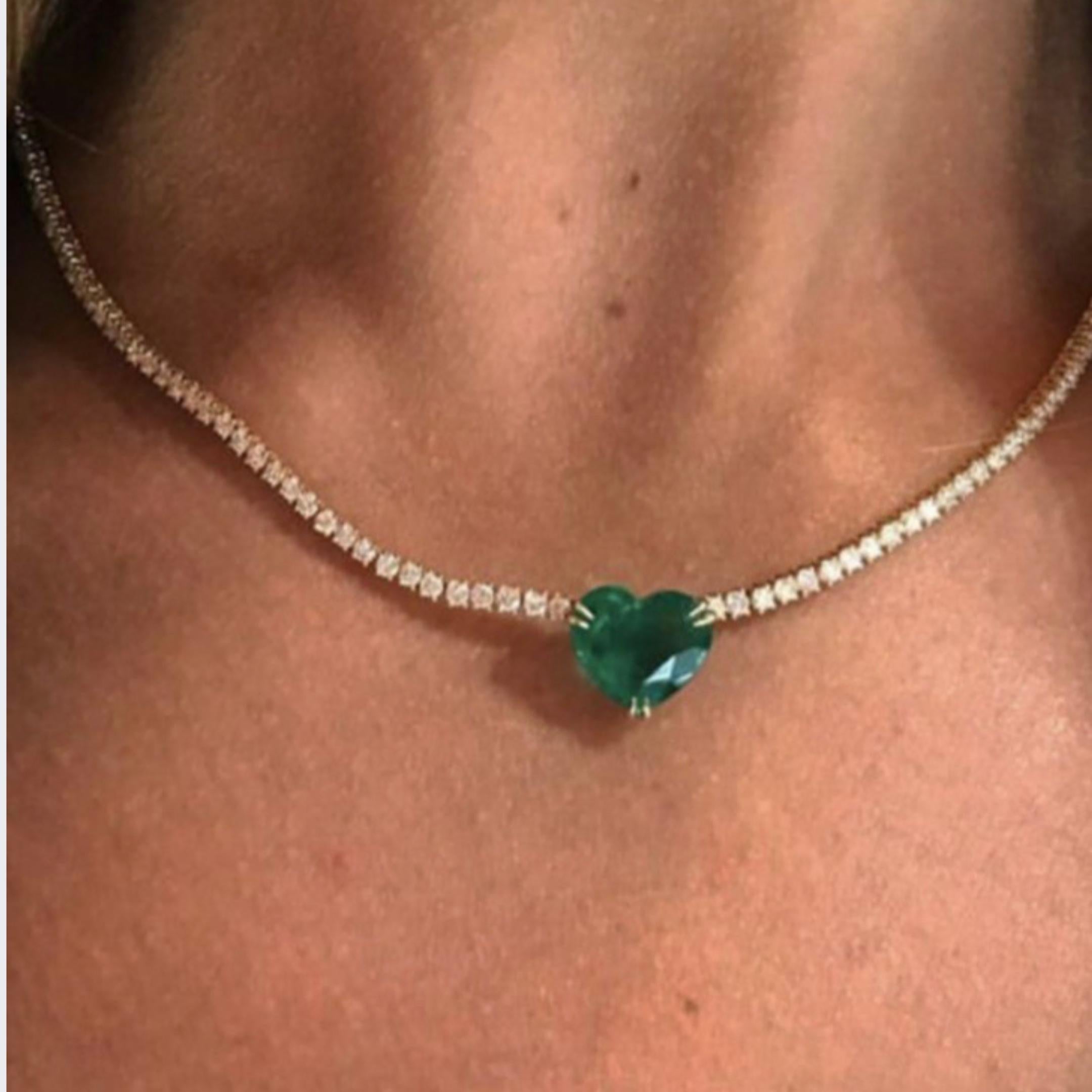 Emerald Choker in 92.5 Silver - Amrrutam
