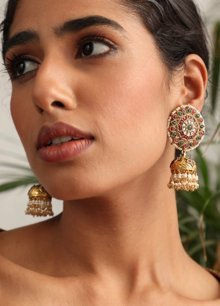 925 Silver Ranjha Jhumka Earring - Amrrutam 