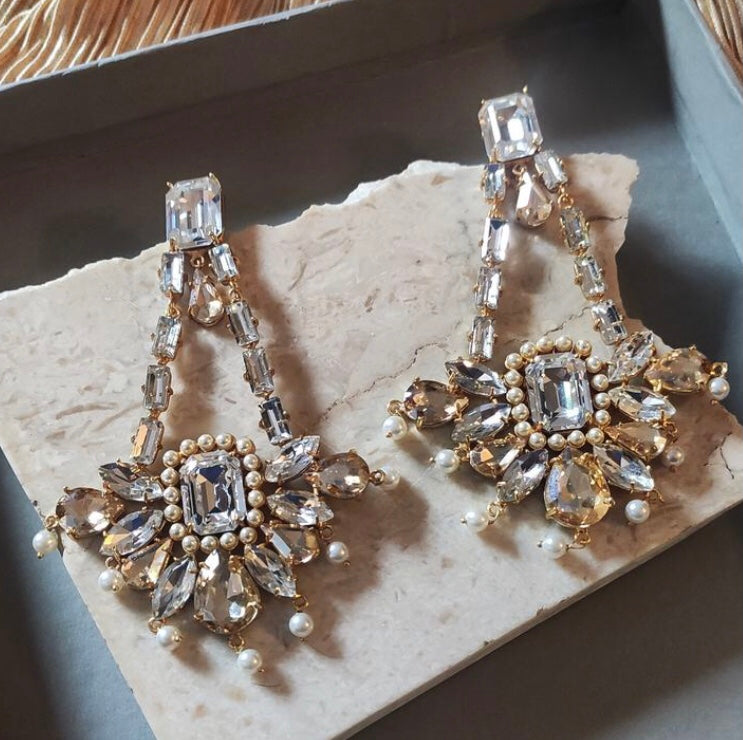 earring designs in gold for female